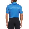 imageCallaway Mens Swing Tech Mini Print Short Sleeve Golf Polo Shirt MoistureWicking Ventilated Fabric Sun ProtectionChevron Egyptian Blue