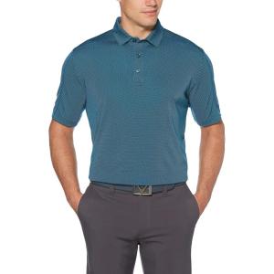 imageCallaway Mens Swing Tech Mini Print Short Sleeve Golf Polo Shirt MoistureWicking Ventilated Fabric Sun ProtectionDeep Dive  Jacquard