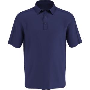 imageCallaway Mens Swing Tech Mini Print Short Sleeve Golf Polo Shirt MoistureWicking Ventilated Fabric Sun ProtectionGray Blue  Jacquard