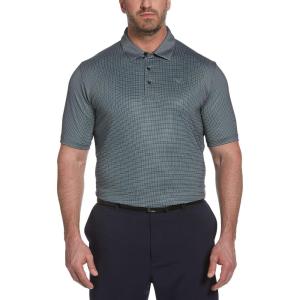 imageCallaway Mens Swing Tech Mini Print Short Sleeve Golf Polo Shirt MoistureWicking Ventilated Fabric Sun ProtectionMicro Tattersall Caviar
