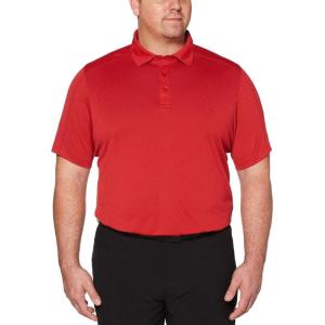 imageCallaway Mens Swing Tech Mini Print Short Sleeve Golf Polo Shirt MoistureWicking Ventilated Fabric Sun ProtectionTango Red  Jacquard