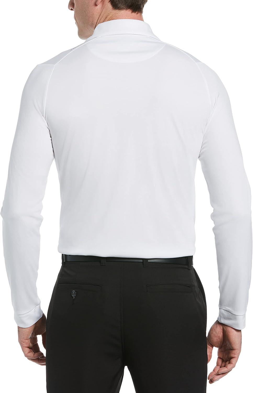 imageCallaway Mens Long Sleeve Moisture Wicking Golf Polo Shirt with Stretch Fabric Available in Big ampamp TallBright White 20