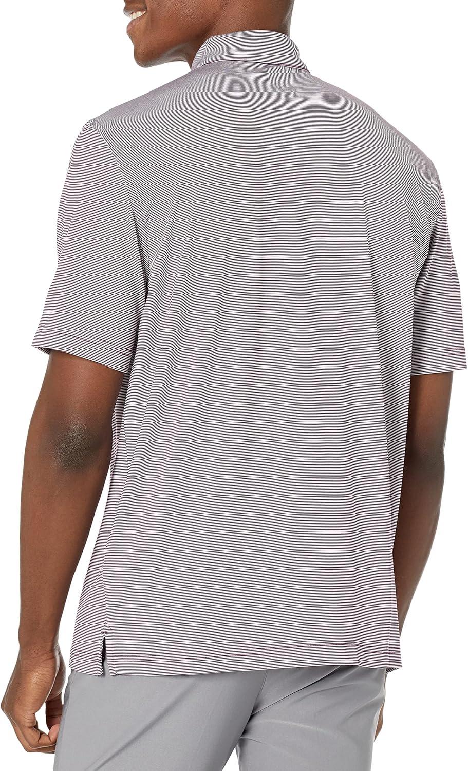 imageCallaway Mens Pro Spin Fine Line Short Sleeve Golf Polo Stretch MoistureWicking Sun Protection Available in Big ampamp TallDark Purple
