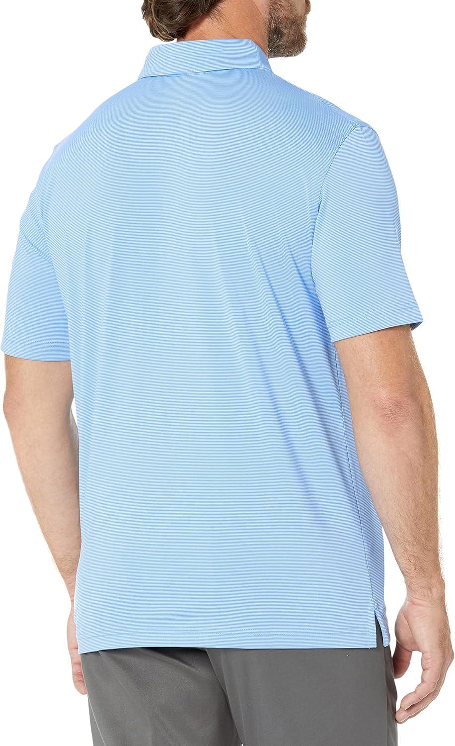 imageCallaway Mens Pro Spin Fine Line Short Sleeve Golf Polo Stretch MoistureWicking Sun Protection Available in Big ampamp TallMarina