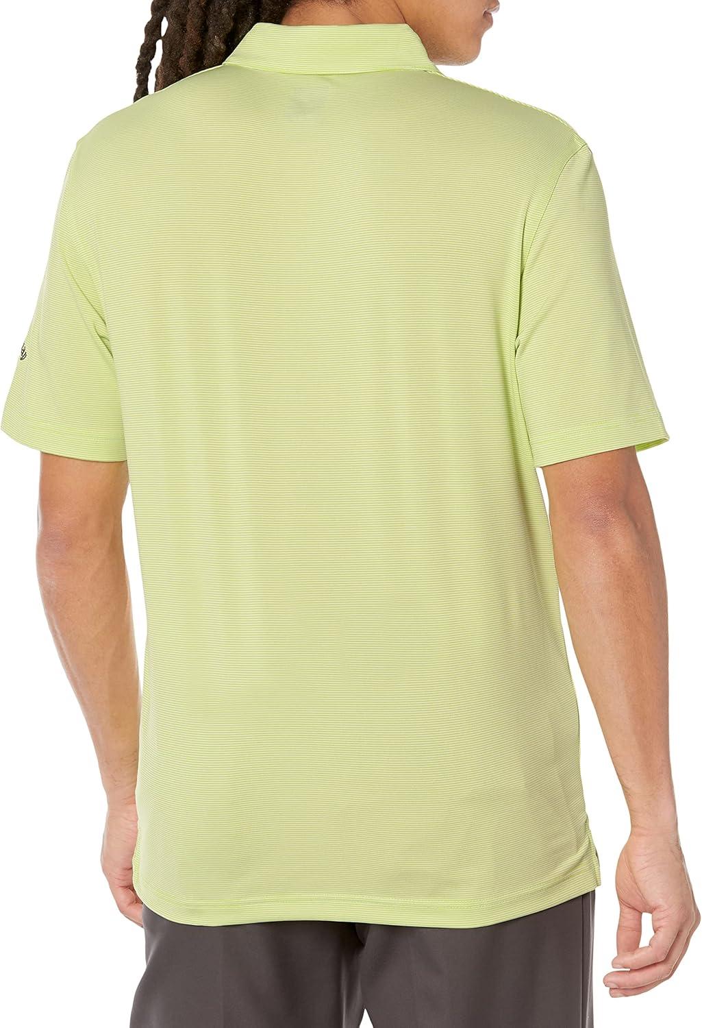 imageCallaway Mens Pro Spin Fine Line Short Sleeve Golf Polo Stretch MoistureWicking Sun Protection Available in Big ampamp TallSurreal Green