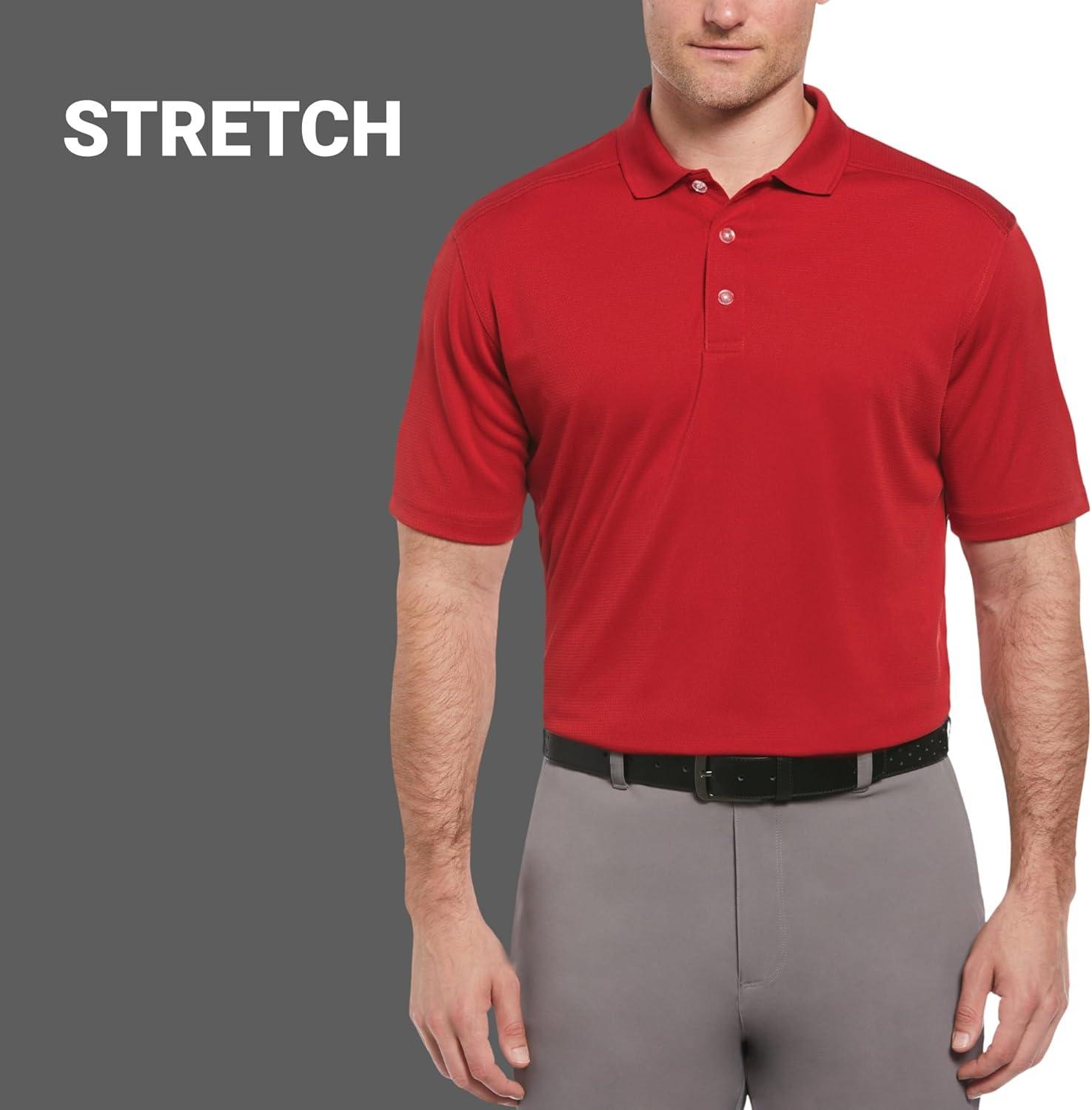 imageCallaway Mens Short Sleeve Core Performance Stretch Golf Polo Sun Protection MoistureWicking Available in Big ampamp TallBlack