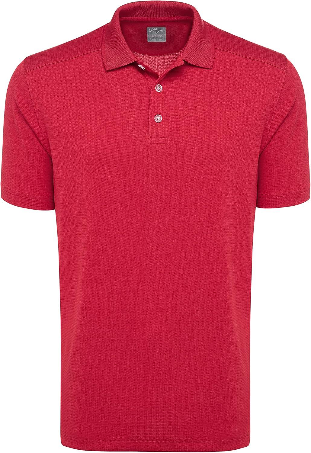 imageCallaway Mens Short Sleeve Core Performance Stretch Golf Polo Sun Protection MoistureWicking Available in Big ampamp TallChili Pepper