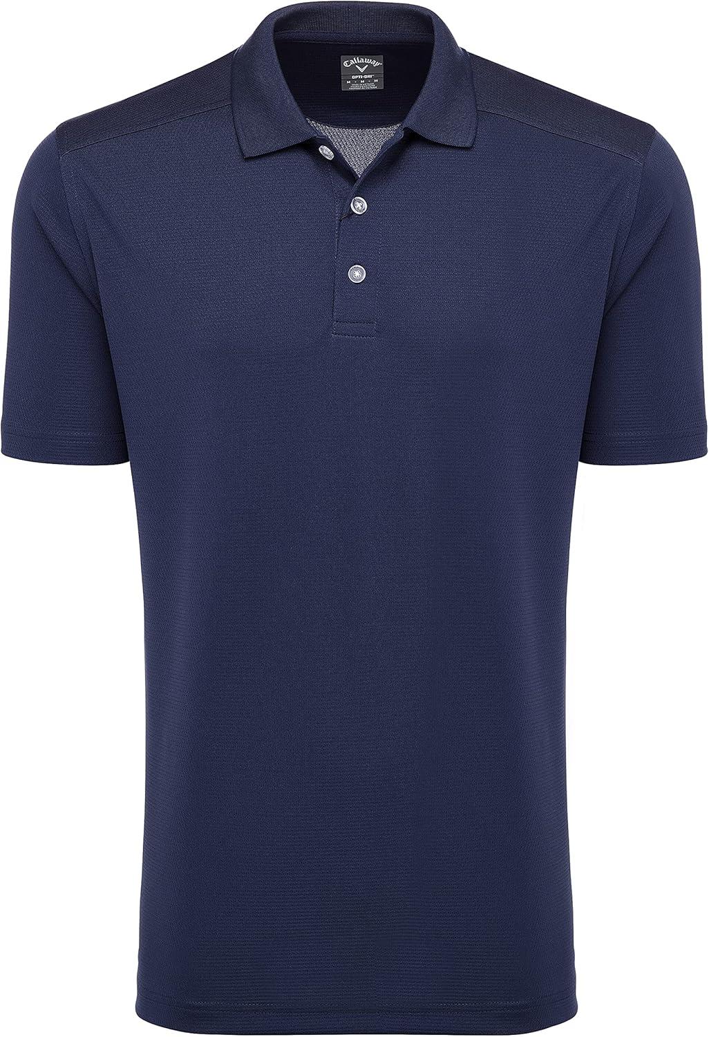 imageCallaway Mens Short Sleeve Core Performance Stretch Golf Polo Sun Protection MoistureWicking Available in Big ampamp TallPeacoat