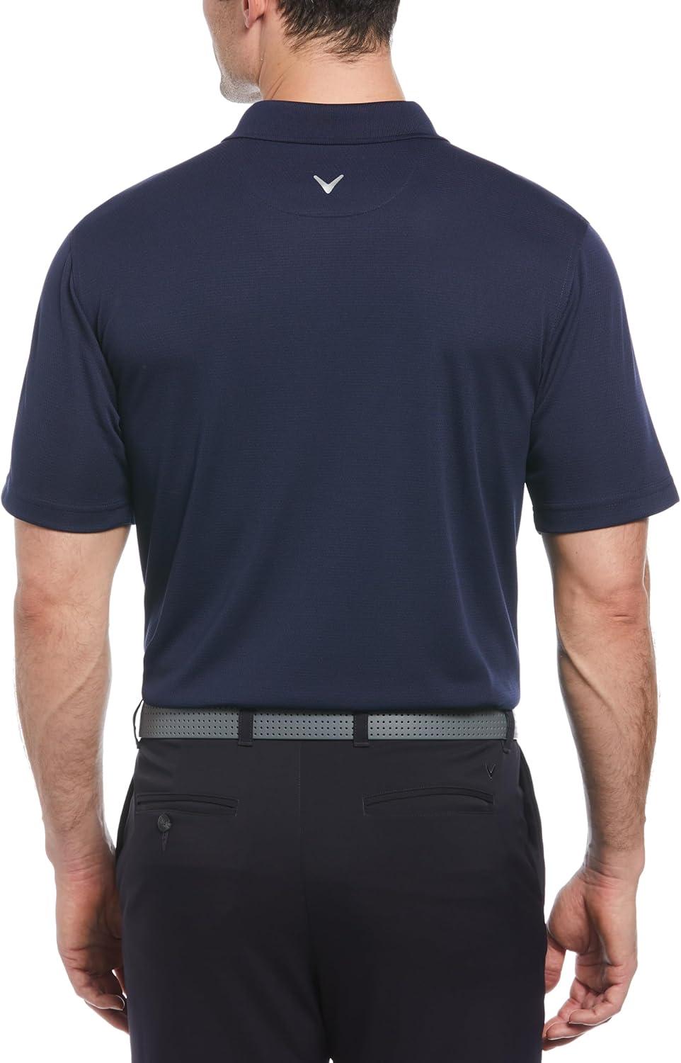 imageCallaway Mens Short Sleeve Core Performance Stretch Golf Polo Sun Protection MoistureWicking Available in Big ampamp TallPeacoat