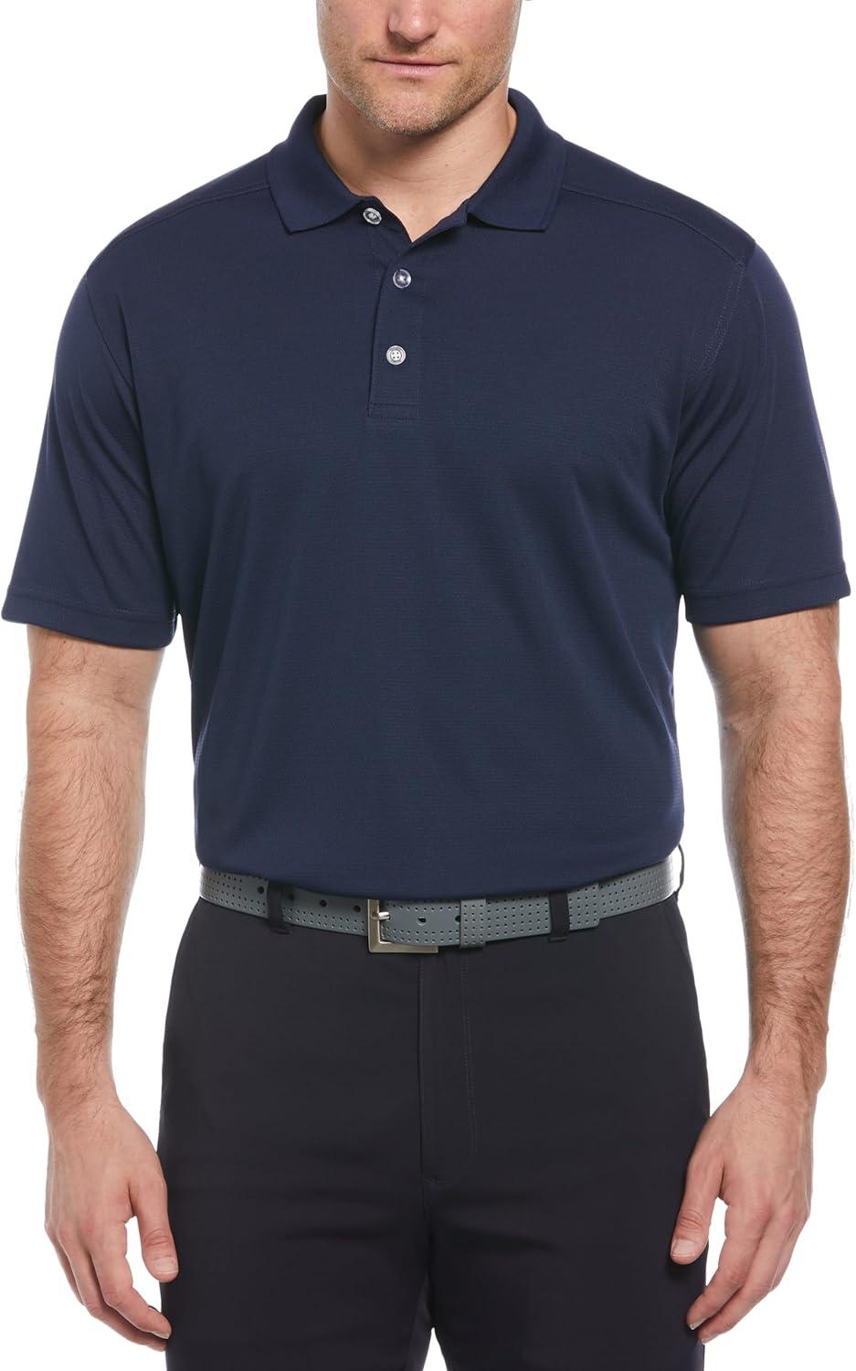 imageCallaway Mens Short Sleeve Core Performance Stretch Golf Polo Sun Protection MoistureWicking Available in Big ampamp TallPeacoat