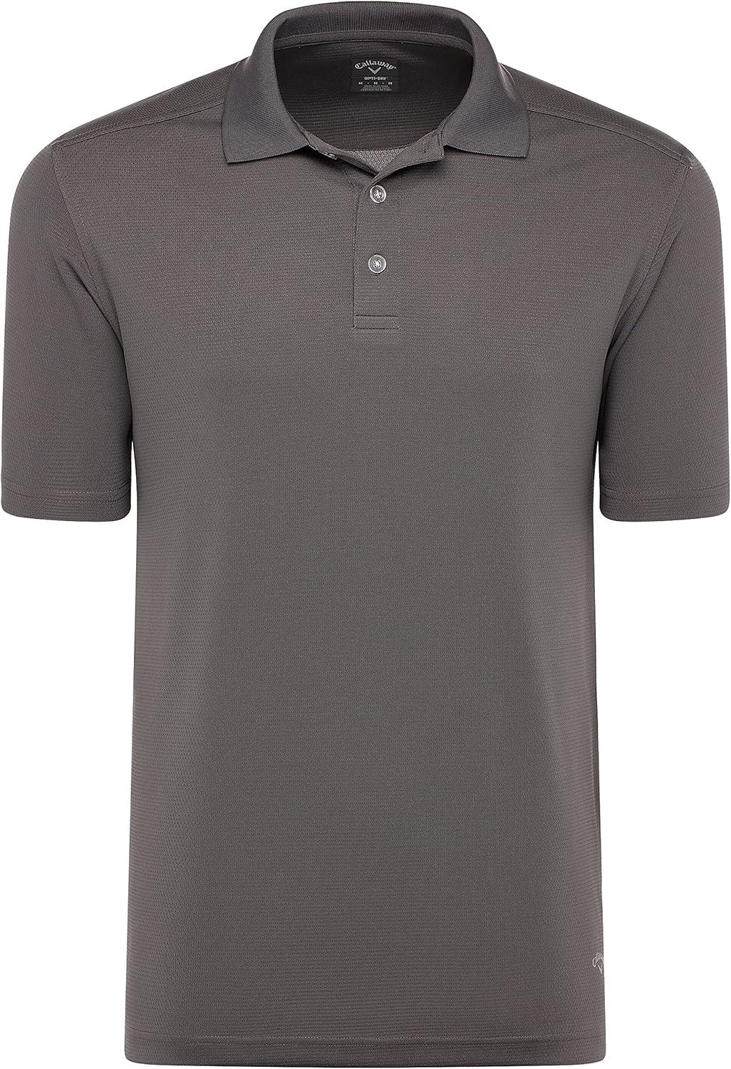 imageCallaway Mens Short Sleeve Core Performance Stretch Golf Polo Sun Protection MoistureWicking Available in Big ampamp TallSmoked Pearl