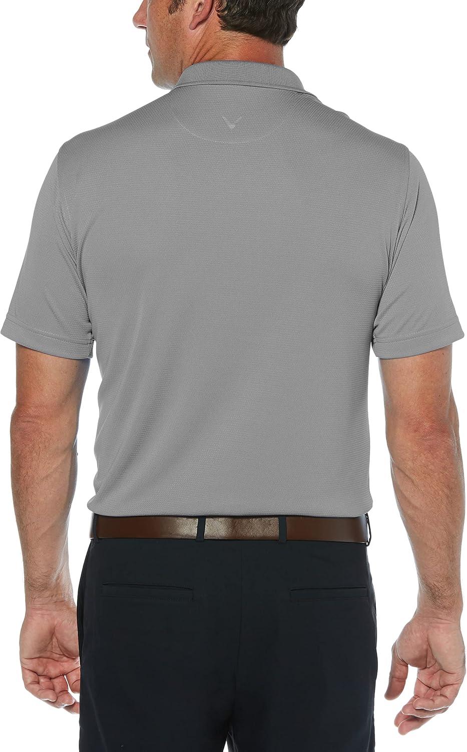 imageCallaway Mens Short Sleeve Core Performance Stretch Golf Polo Sun Protection MoistureWicking Available in Big ampamp TallSmoked Pearl
