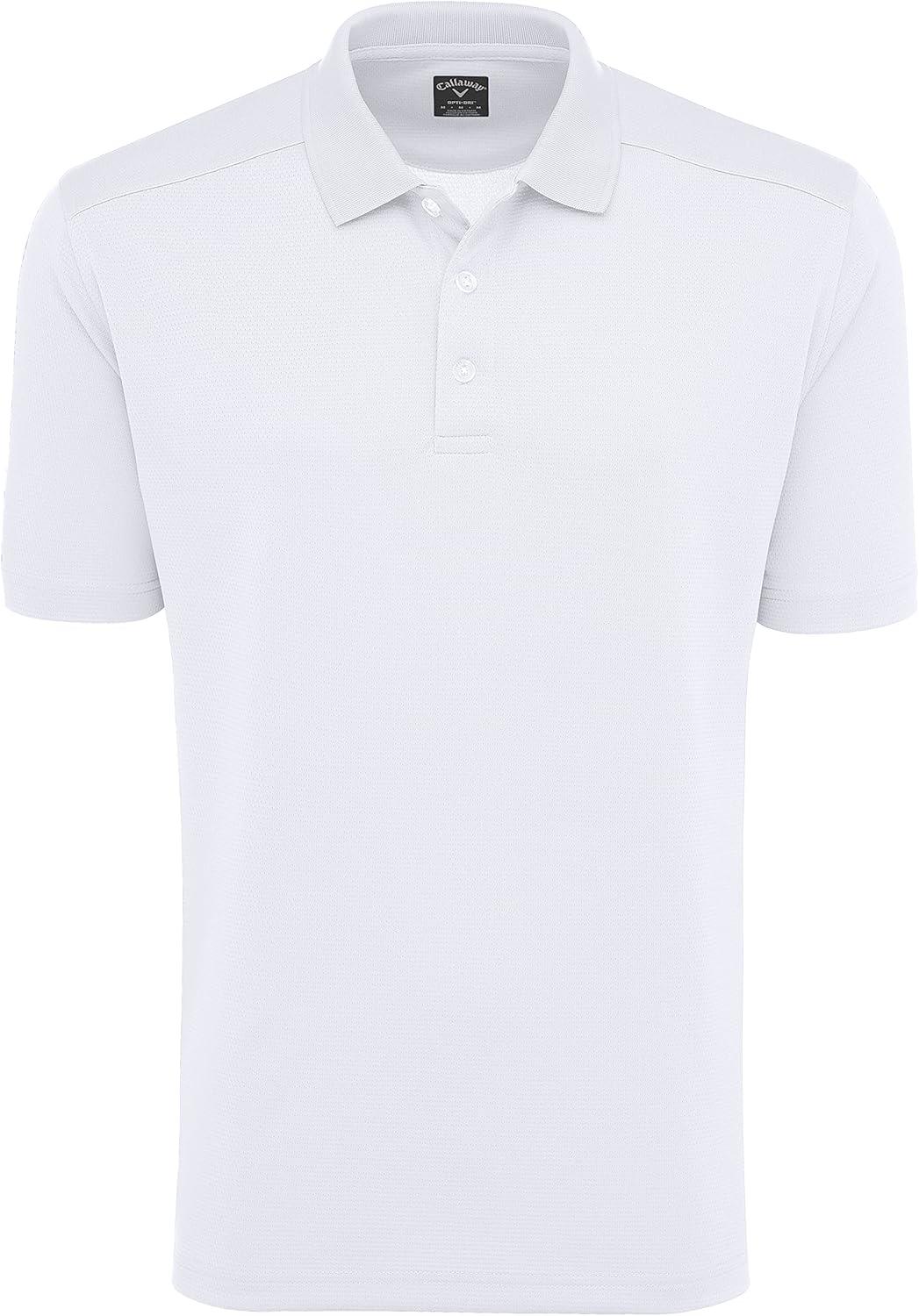 imageCallaway Mens Short Sleeve Core Performance Stretch Golf Polo Sun Protection MoistureWicking Available in Big ampamp TallWhite