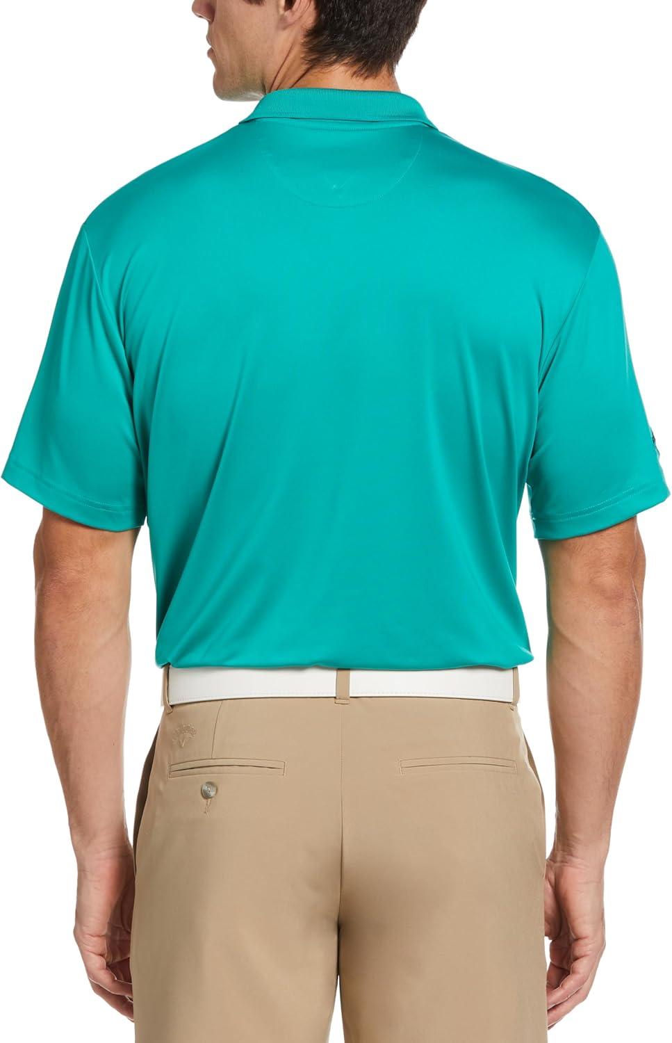 imageCallaway Mens Solid Optidri Short Sleeve Golf Polo Shirt with Stretch Fabric Sun Protection Extended Sizes Small4xlColumbia