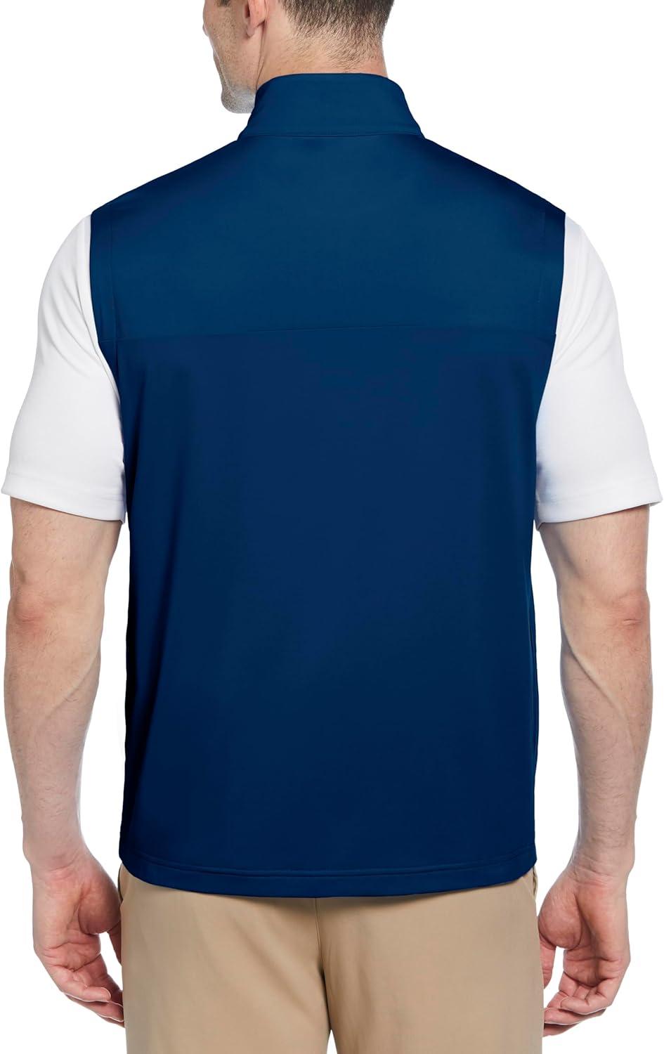 imageCallaway Mens Swing Tech Golf Vest Outerwear with Full Zip and Recycled Stretch FabricGalaxy Blue