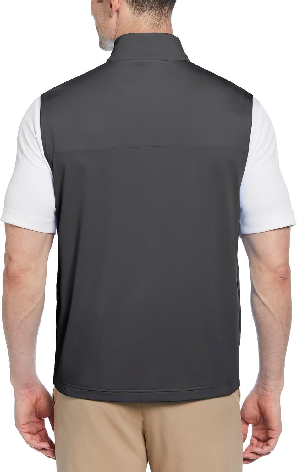 imageCallaway Mens Swing Tech Golf Vest Outerwear with Full Zip and Recycled Stretch FabricQuiet Shade