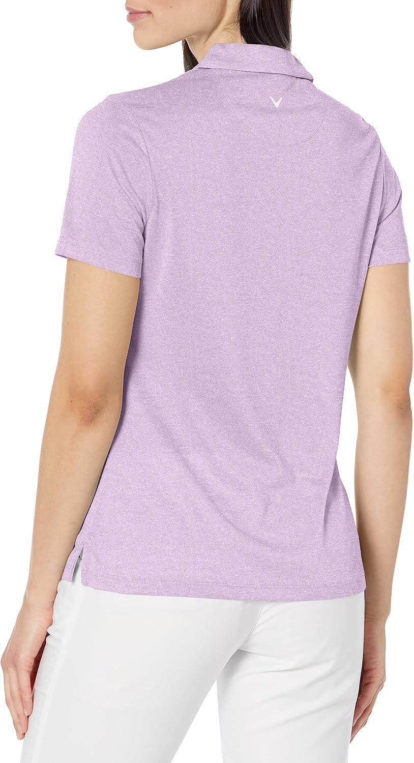 imageCallaway Womens Quarter Zip Short Sleeve Heather Golf Polo ShirtEnglish Lavender Htr