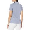 imageCallaway Womens Quarter Zip Short Sleeve Heather Golf Polo ShirtBlue Indigo Htr