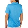 imageCallaway Womens Quarter Zip Short Sleeve Heather Golf Polo ShirtBlue Sea Star Htr