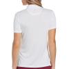 imageCallaway Womens Quarter Zip Short Sleeve Heather Golf Polo ShirtBrilliant White