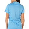 imageCallaway Womens Quarter Zip Short Sleeve Heather Golf Polo ShirtIbiza Blue Htr