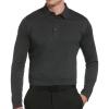 imageCallaway Mens Long Sleeve Moisture Wicking Golf Polo Shirt with Stretch Fabric Available in Big ampamp TallBlack Heather