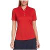 imageCallaway Womens Birdseye Golf Polo Cooling Technology Sun Protection Moisturewicking Performance Collared ShirtSalsa