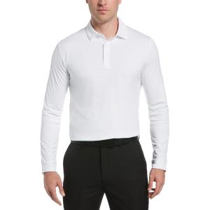 imageCallaway Mens Long Sleeve Moisture Wicking Golf Polo Shirt with Stretch Fabric Available in Big ampamp TallBright White 20