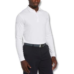 imageCallaway Mens Long Sleeve Moisture Wicking Golf Polo Shirt with Stretch Fabric Available in Big ampamp TallBright White