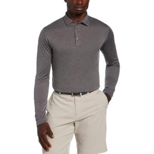 imageCallaway Mens Long Sleeve Moisture Wicking Golf Polo Shirt with Stretch Fabric Available in Big ampamp TallQuiet Shade Heather