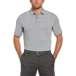 imageCallaway Mens Pro Spin Fine Line Short Sleeve Golf Polo Stretch MoistureWicking Sun Protection Available in Big ampamp TallAsphalt