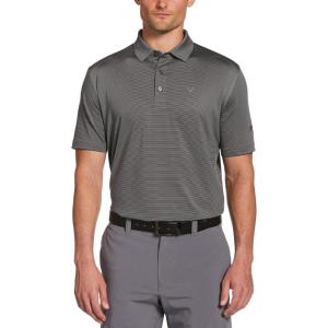 imageCallaway Mens Pro Spin Fine Line Short Sleeve Golf Polo Stretch MoistureWicking Sun Protection Available in Big ampamp TallCaviar