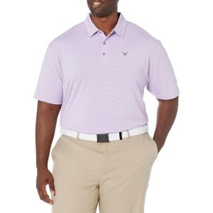 imageCallaway Mens Pro Spin Fine Line Short Sleeve Golf Polo Stretch MoistureWicking Sun Protection Available in Big ampamp TallFairy Wren