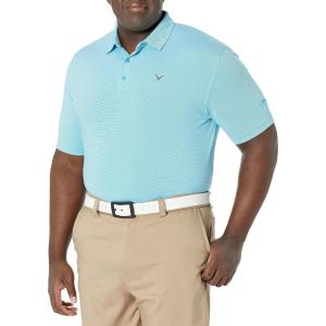 imageCallaway Mens Pro Spin Fine Line Short Sleeve Golf Polo Stretch MoistureWicking Sun Protection Available in Big ampamp TallHawaiian Ocean