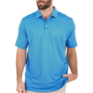 imageCallaway Mens Pro Spin Fine Line Short Sleeve Golf Polo Stretch MoistureWicking Sun Protection Available in Big ampamp TallMagnetic Blue