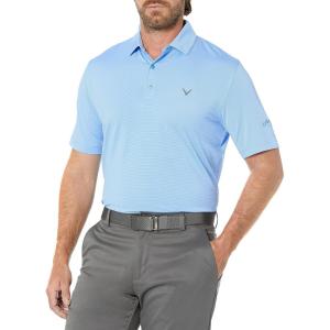 imageCallaway Mens Pro Spin Fine Line Short Sleeve Golf Polo Stretch MoistureWicking Sun Protection Available in Big ampamp TallMarina