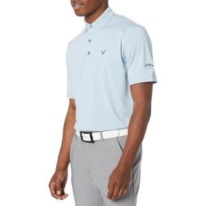 imageCallaway Mens Pro Spin Fine Line Short Sleeve Golf Polo Stretch MoistureWicking Sun Protection Available in Big ampamp TallMountain Spring