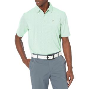 imageCallaway Mens Pro Spin Fine Line Short Sleeve Golf Polo Stretch MoistureWicking Sun Protection Available in Big ampamp TallSummer Green
