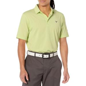 imageCallaway Mens Pro Spin Fine Line Short Sleeve Golf Polo Stretch MoistureWicking Sun Protection Available in Big ampamp TallSurreal Green
