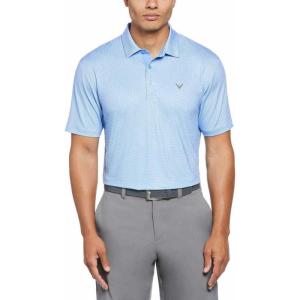 imageCallaway Mens Short Sleeve Core Performance Stretch Golf Polo Sun Protection MoistureWicking Available in Big ampamp TallLight Blue Pin Check