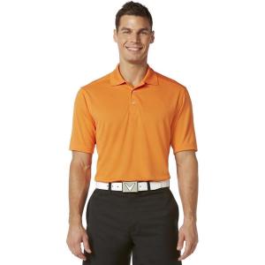imageCallaway Mens Short Sleeve Core Performance Stretch Golf Polo Sun Protection MoistureWicking Available in Big ampamp TallMandarin Orange