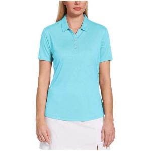 imageCallaway Womens Birdseye Golf Polo Cooling Technology Sun Protection Moisturewicking Performance Collared ShirtBlue Atoll
