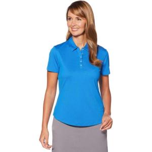 imageCallaway Womens Birdseye Golf Polo Cooling Technology Sun Protection Moisturewicking Performance Collared ShirtMagnetic Blue
