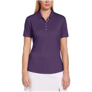 imageCallaway Womens Birdseye Golf Polo Cooling Technology Sun Protection Moisturewicking Performance Collared ShirtParachute Purple