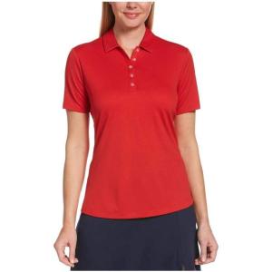 imageCallaway Womens Birdseye Golf Polo Cooling Technology Sun Protection Moisturewicking Performance Collared ShirtSalsa