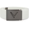 imageCallaway Mens VLogo Web Golf Belt with Durable Textured Stretch Material and Metal Tip Adjustable BuckleBright White