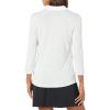 imageCallaway Womens 34 Sleeve Space Dye Golf Polo Stretch Seams MoistureWicking Sun Protection Textured Recycled FabricBrilliant White