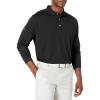 imageCallaway Mens Long Sleeve Core Performance Polo OptiDri Technology Sun Protection Golf Polo Shirts for MenBlack