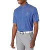 imageCallaway Mens Pro Spin Chevron Jacquard Short Sleeve Golf Polo Shirt MoistureWicking Durable Textured FabricMazarine Blue