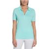 imageCallaway Womens Broken Stripe Golf Polo Sun Protection MoistureWicking Lightweight Performance Collared ShirtAruba Blue